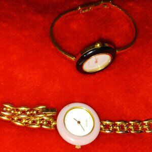 Vintage (2) Gucci Bezel Watches with (19) Bezels